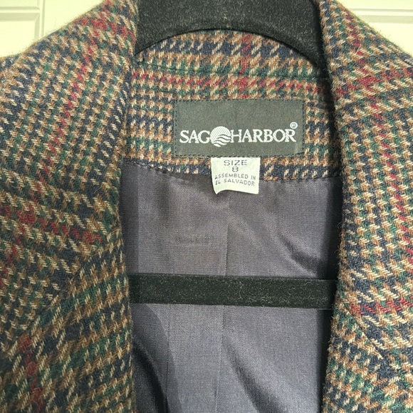 EUC Sag Harbor plaid blazer in size 8 - Picture 2 of 7